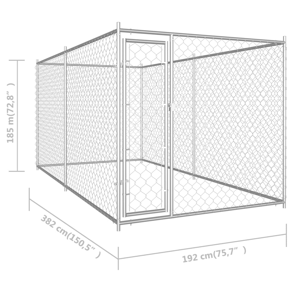 Hondenkennel voor buiten 760x192x185 m