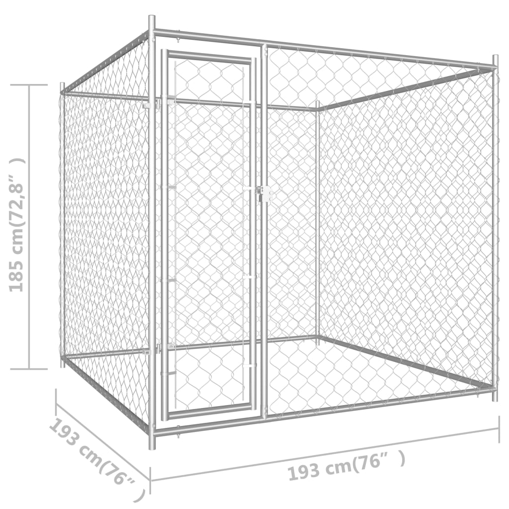 Hondenkennel voor buiten 760x192x185 m