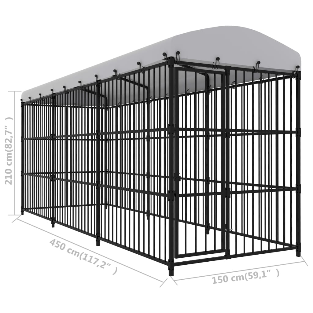 Hondenkennel voor buiten 300x300x185 cm