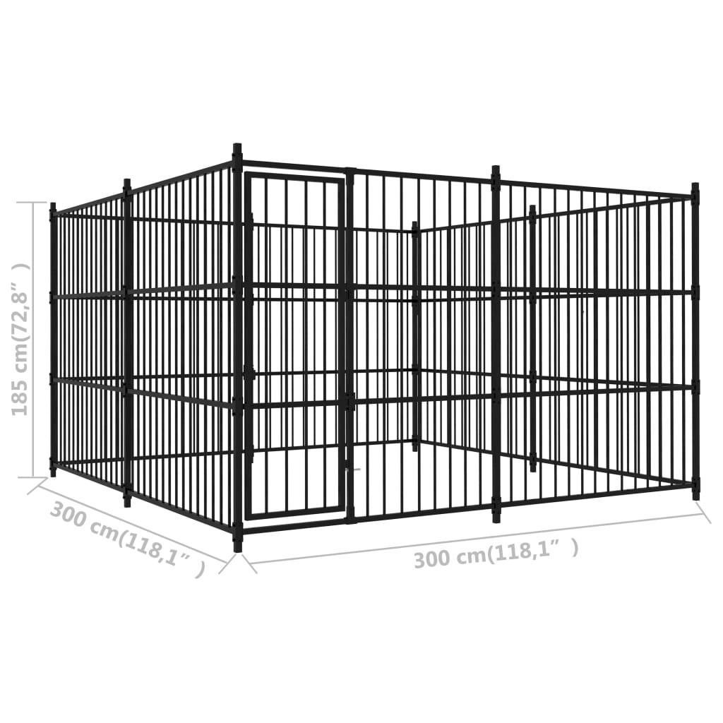 Hondenkennel voor buiten 300x300x185 cm