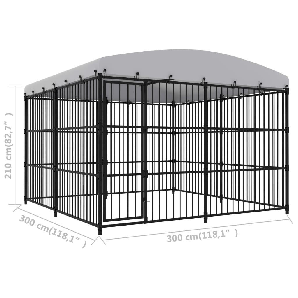 Hondenkennel voor buiten 300x300x185 cm