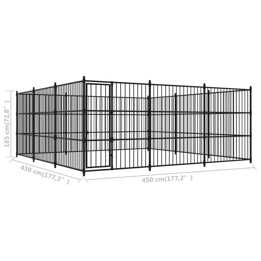 Hondenkennel voor buiten 300x300x185 cm