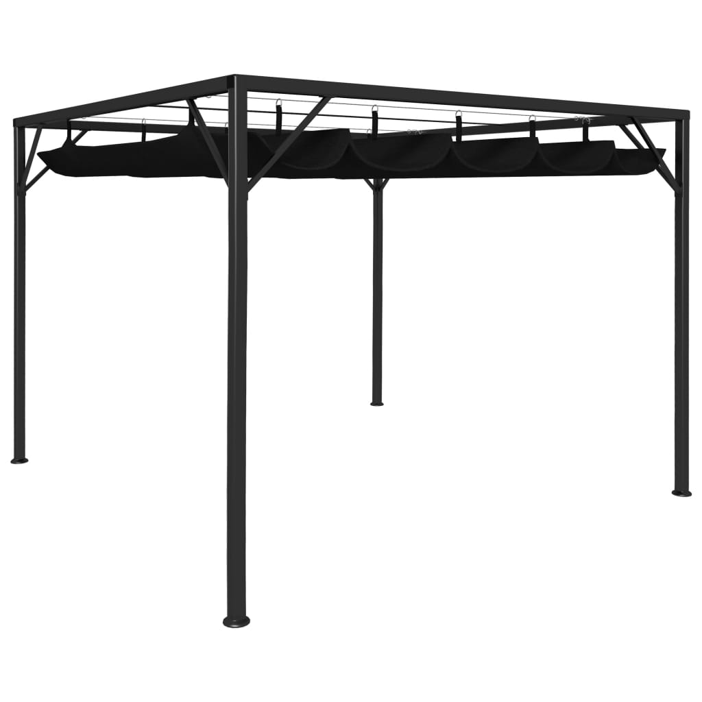 Tuinprieel met uittrekbaar dak 180 g/m² 3x3 m