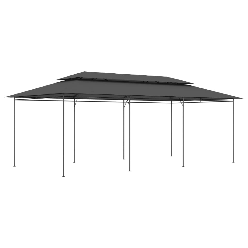 Gazebo avec rideaux 600x298x270 cm