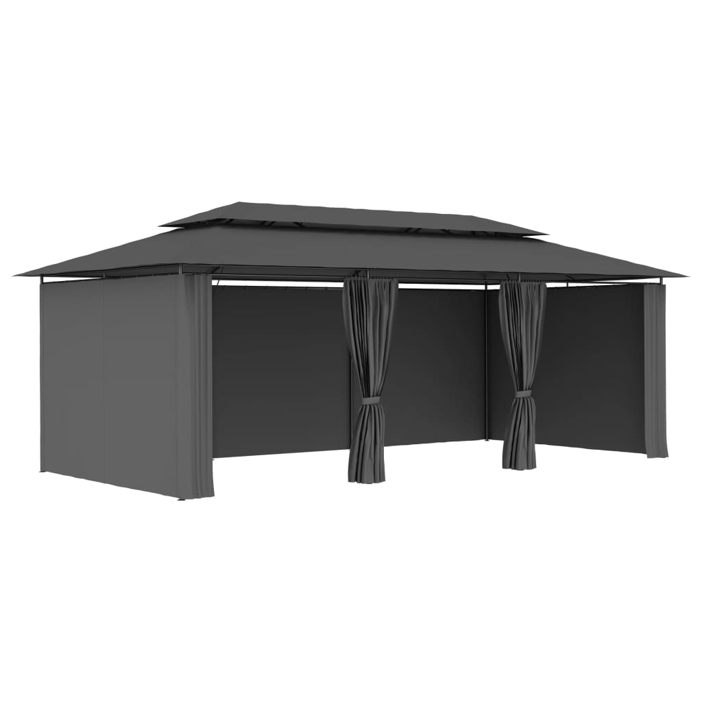 Gazebo avec rideaux 600x298x270 cm