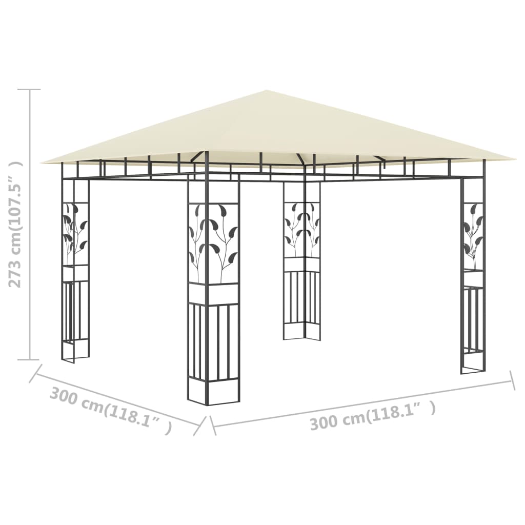 Prieel met klamboe 6x3x2,73 m