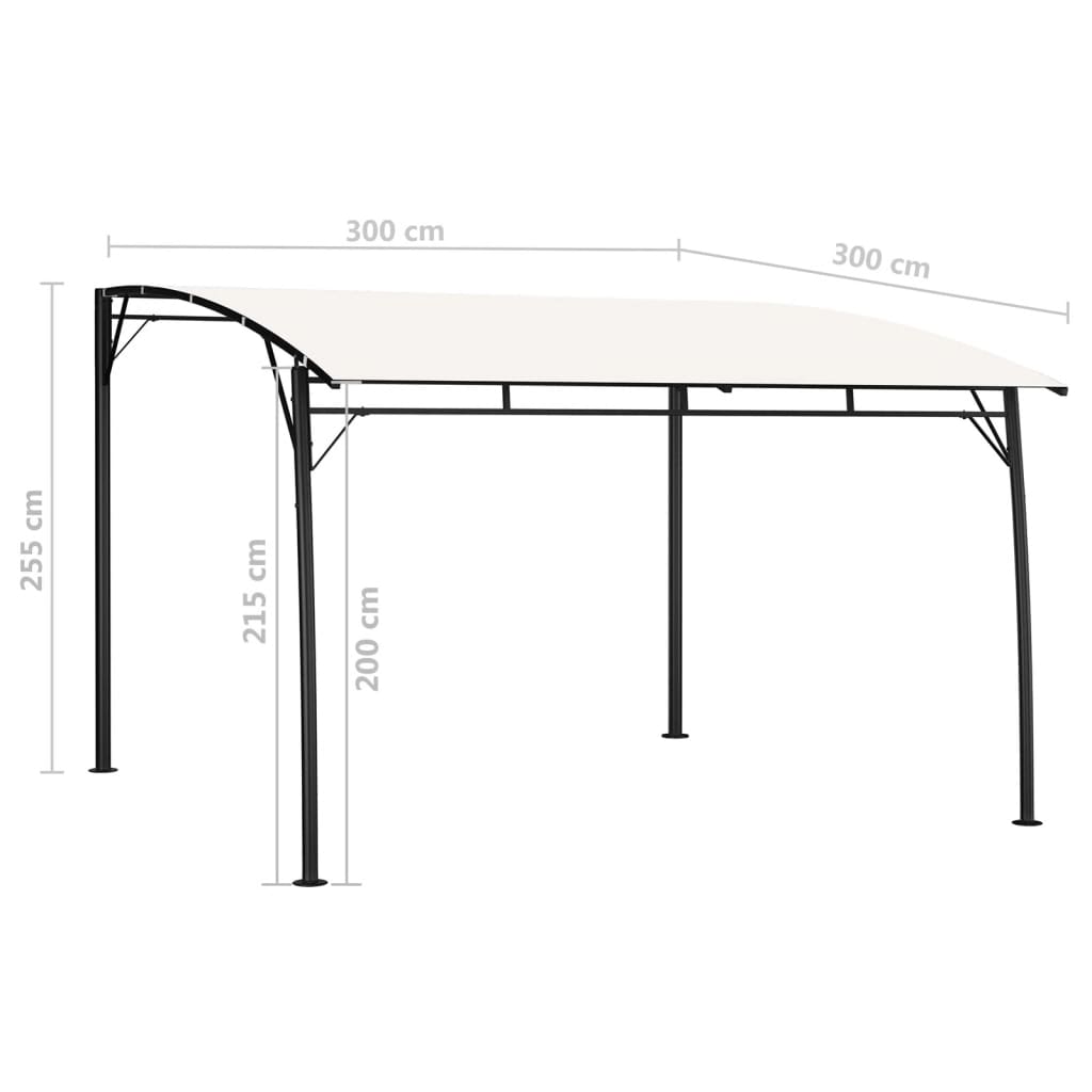 Zonneluifel 4x3x2,55 m antracietkleurig