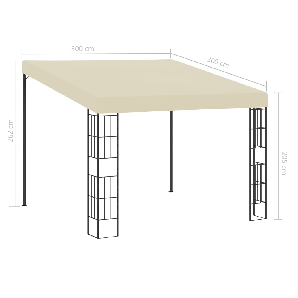 Wandprieel 3x6 m stof antracietkleurig