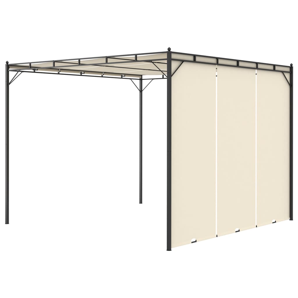 Tuinprieel met zijgordijn 4x3x2,25 m