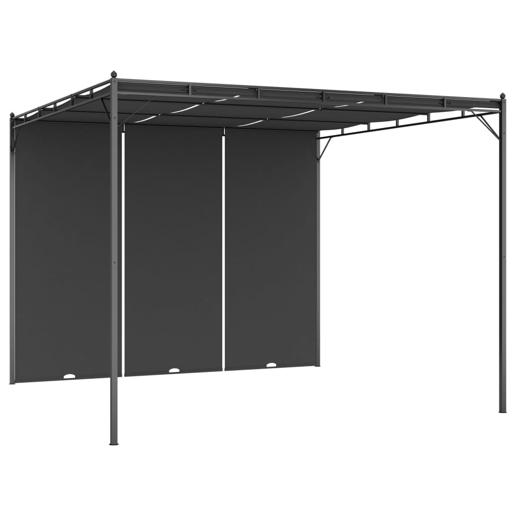 Tuinprieel met zijgordijn 4x3x2,25 m