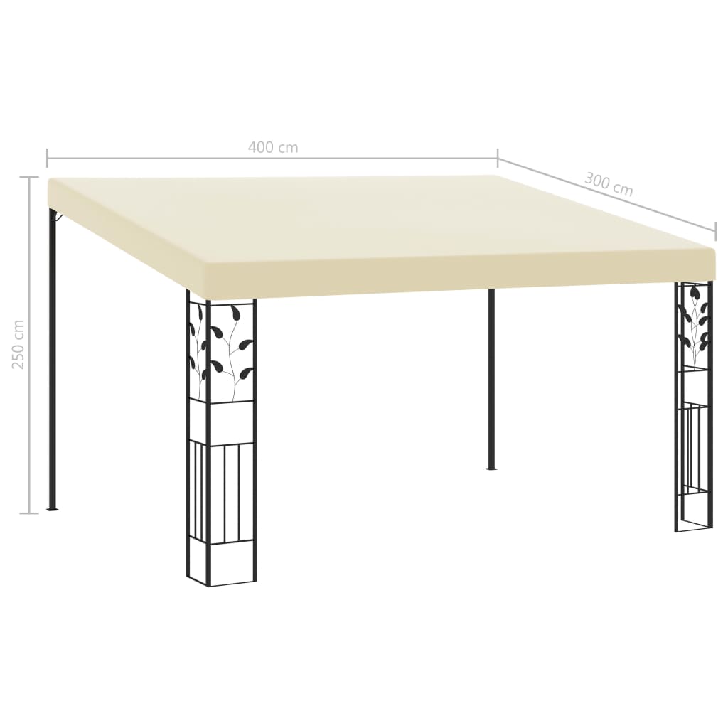 Tonnelle murale 6x3x2,5 m