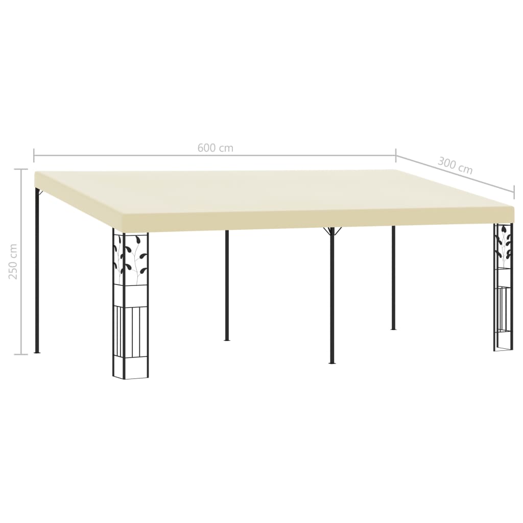 Tonnelle murale 6x3x2,5 m