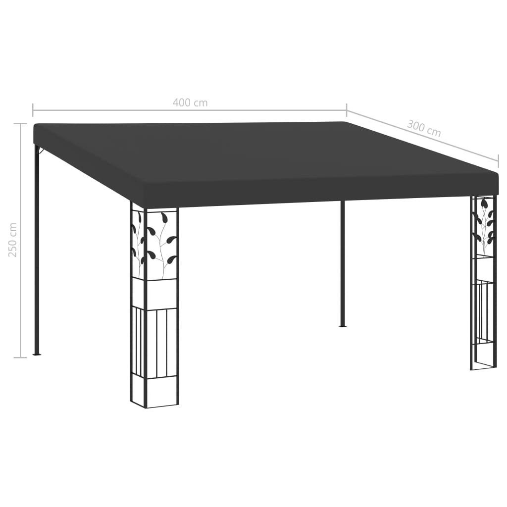 Tonnelle murale 6x3x2,5 m