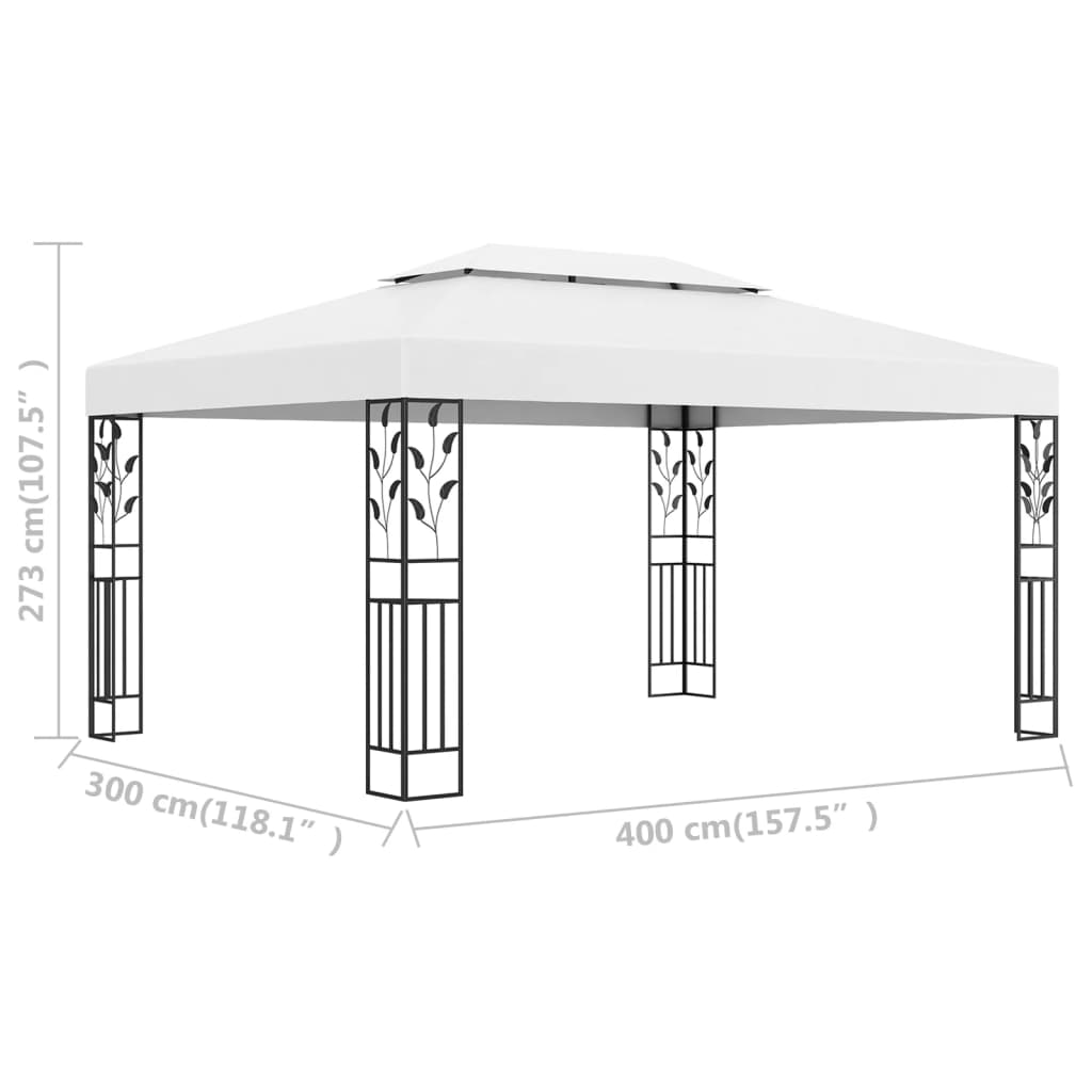 Gazebo à double toit 3x4 m