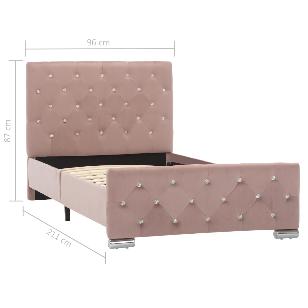 Bedframe fluweel 160x200 cm