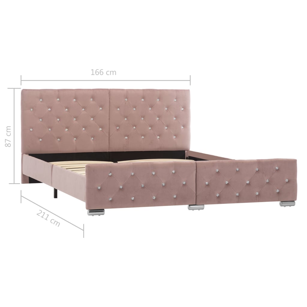 Bedframe fluweel 160x200 cm