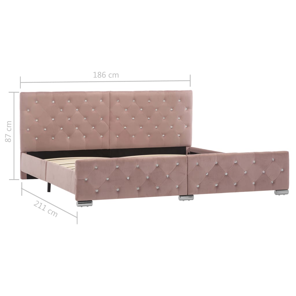 Bedframe fluweel 160x200 cm