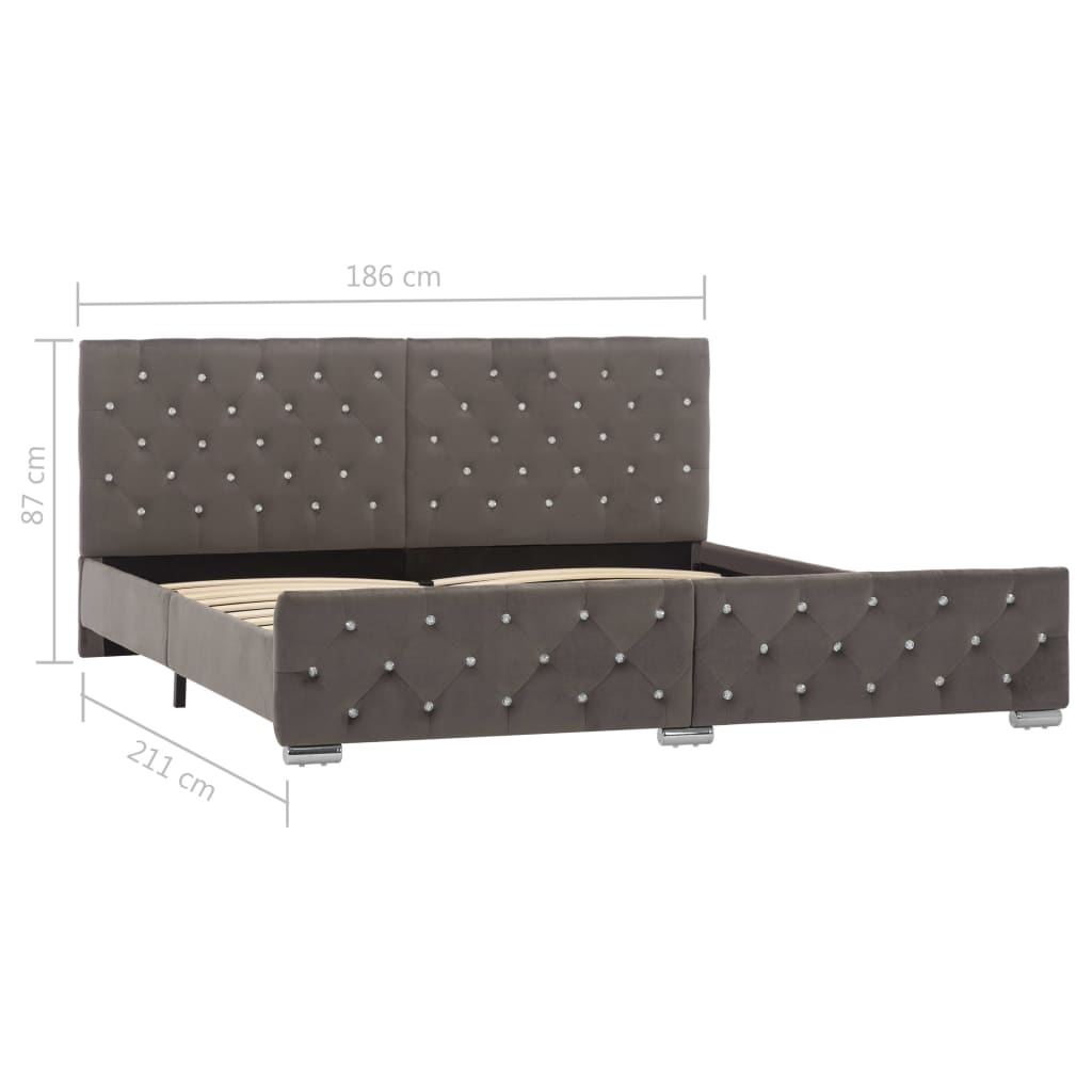 Bedframe fluweel 160x200 cm