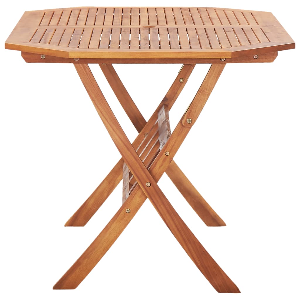 Table de jardin pliante 135x85x75 cm en bois d'acacia massif