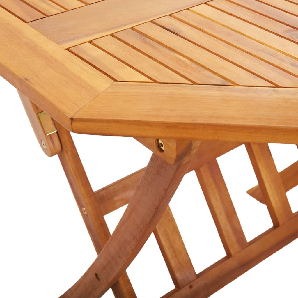 Table de jardin pliante 135x85x75 cm en bois d'acacia massif