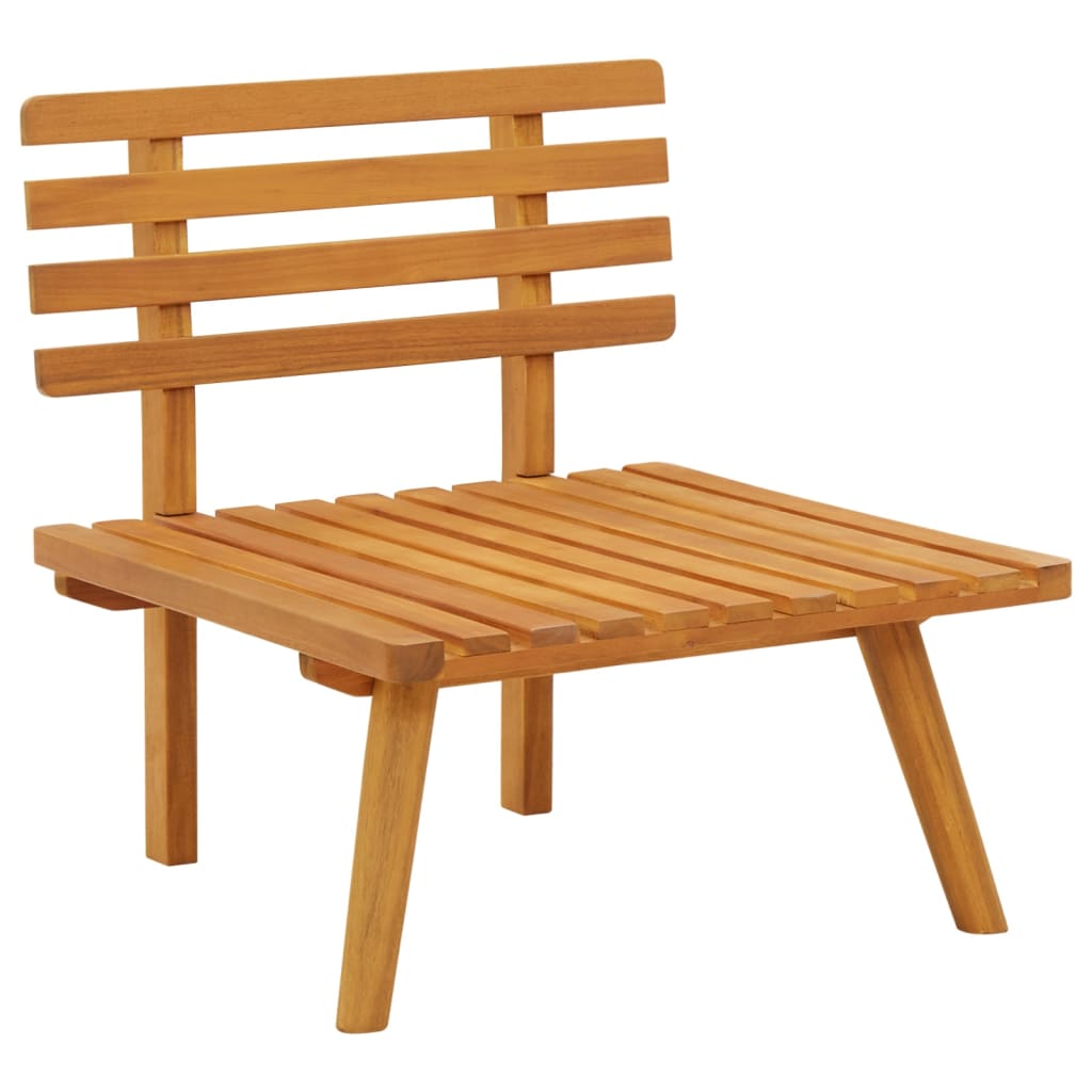 Chaise de jardin avec coussins en bois d'acacia massif