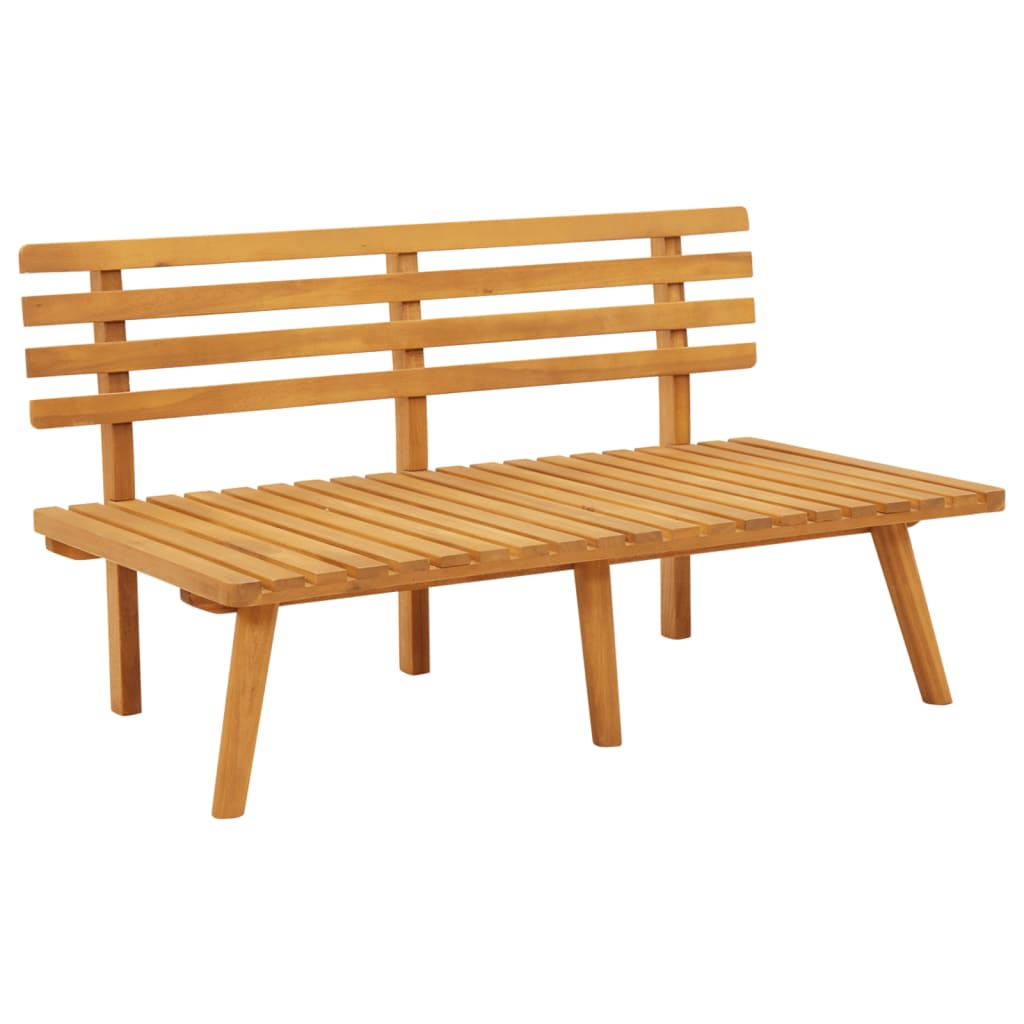 Chaise de jardin avec coussins en bois d'acacia massif