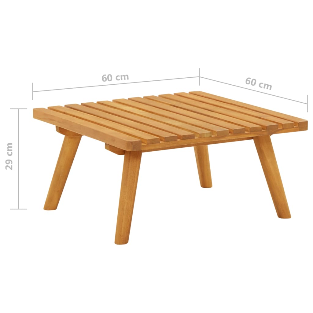 Chaise de jardin avec coussins en bois d'acacia massif