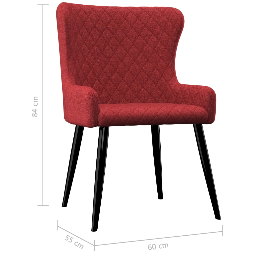 Chaises de salle à manger 6 pcs en tissu