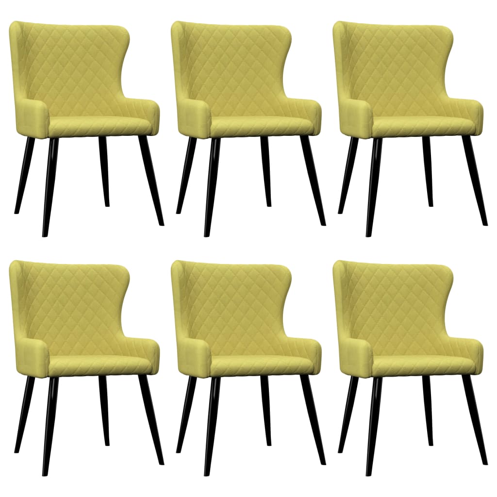 Chaises de salle à manger 6 pcs en tissu