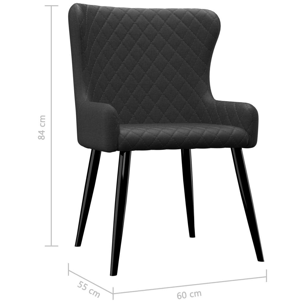 Chaises de salle à manger 6 pcs en tissu