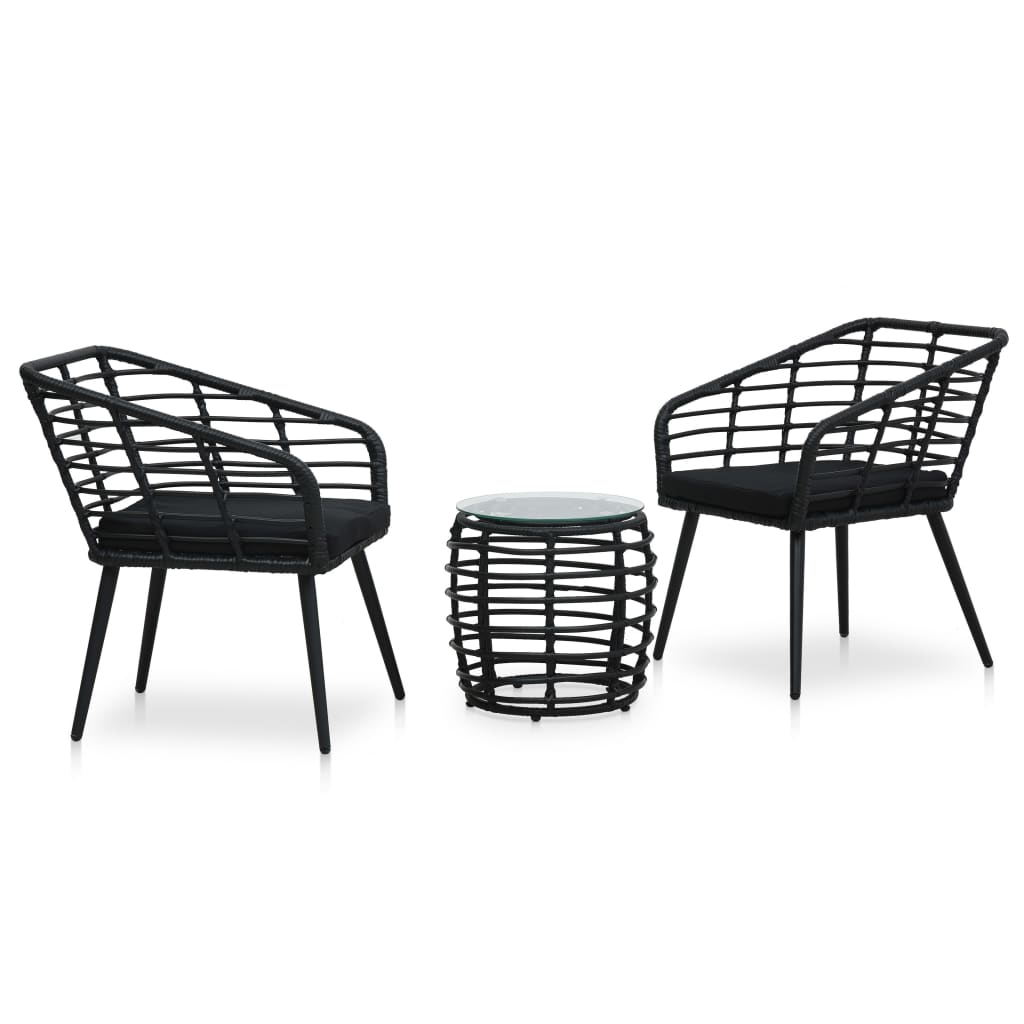 3-delige Bistroset poly rattan