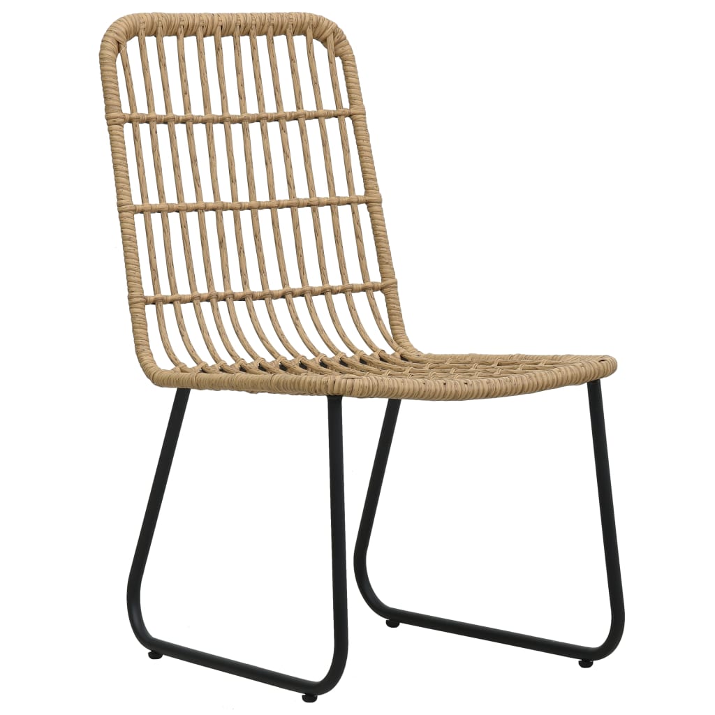 3-delige Bistroset poly rattan eikenkleurig