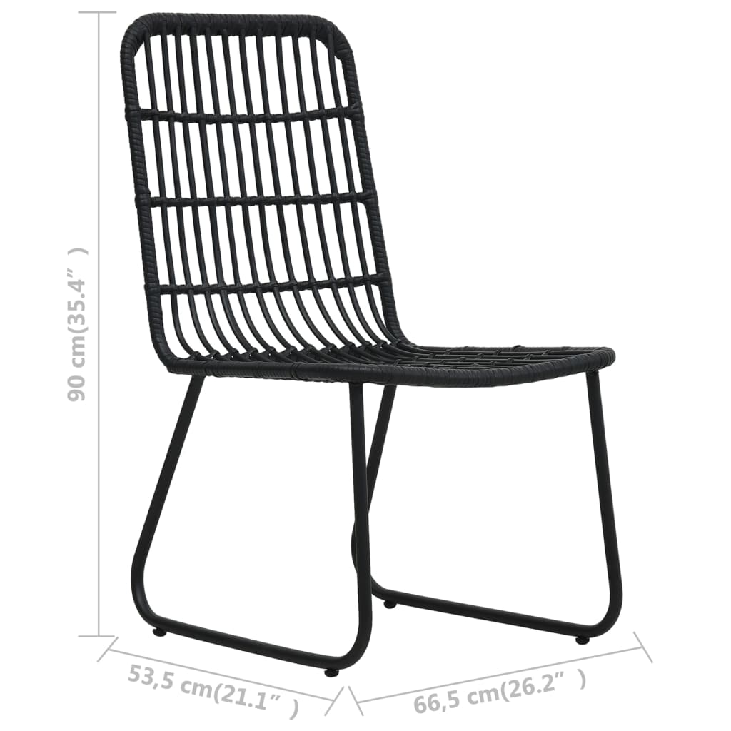 3-delige Bistroset poly rattan eikenkleurig