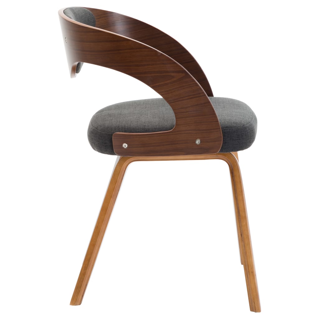 Eetkamerstoelen 2 st gebogen hout kunstleer crèmekleurig