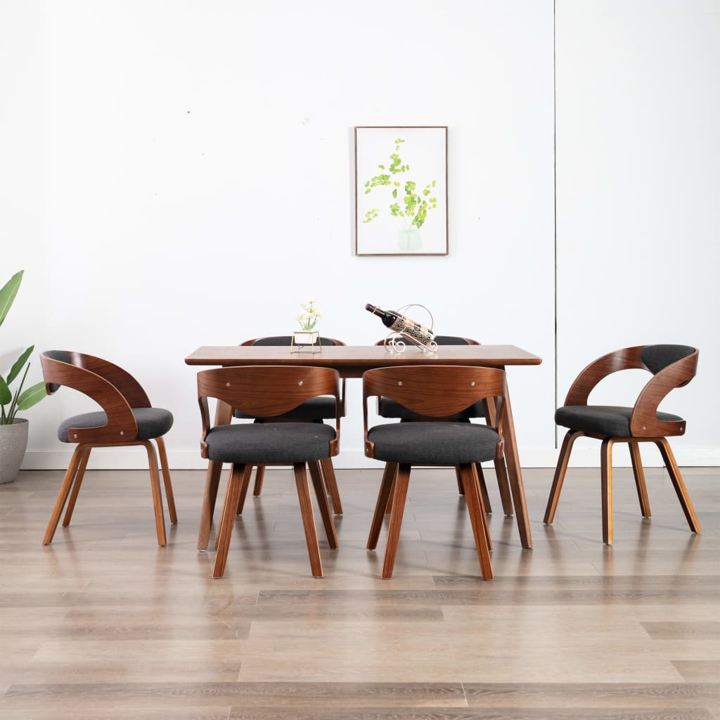 Eetkamerstoelen 2 st gebogen hout kunstleer crèmekleurig