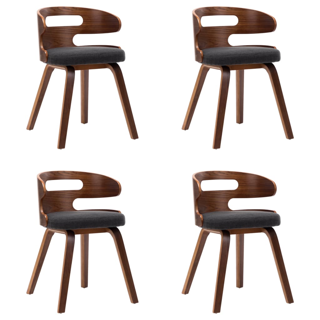 Eetkamerstoelen 2 st gebogen hout kunstleer crèmekleurig