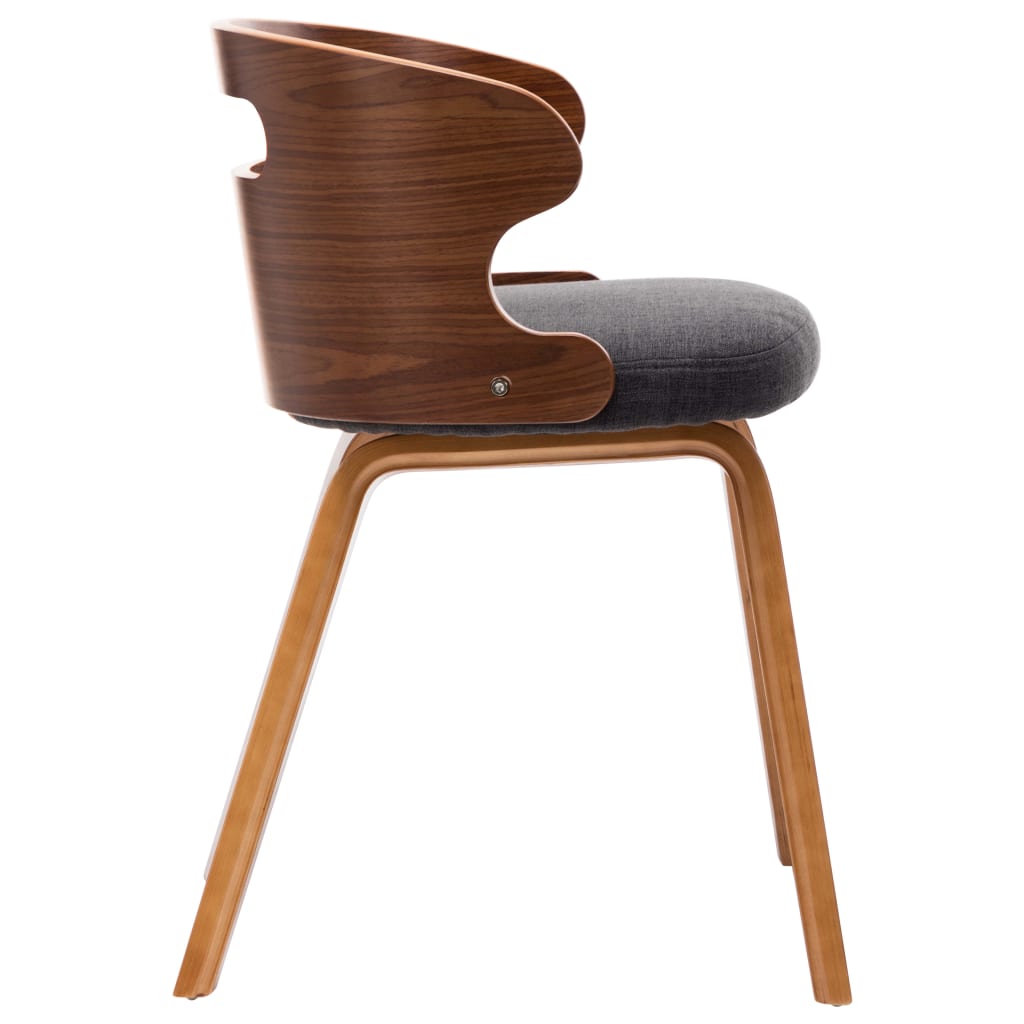 Eetkamerstoelen 2 st gebogen hout kunstleer crèmekleurig