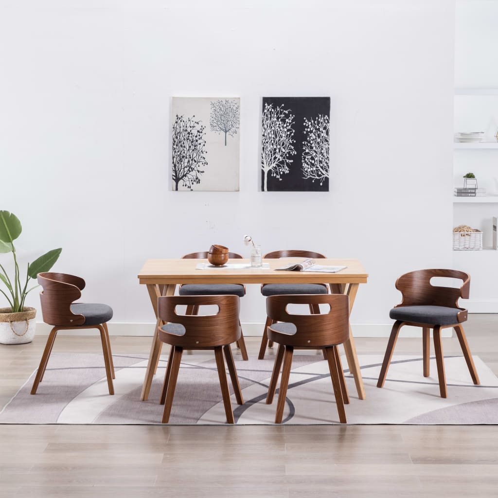 Eetkamerstoelen 2 st gebogen hout kunstleer crèmekleurig