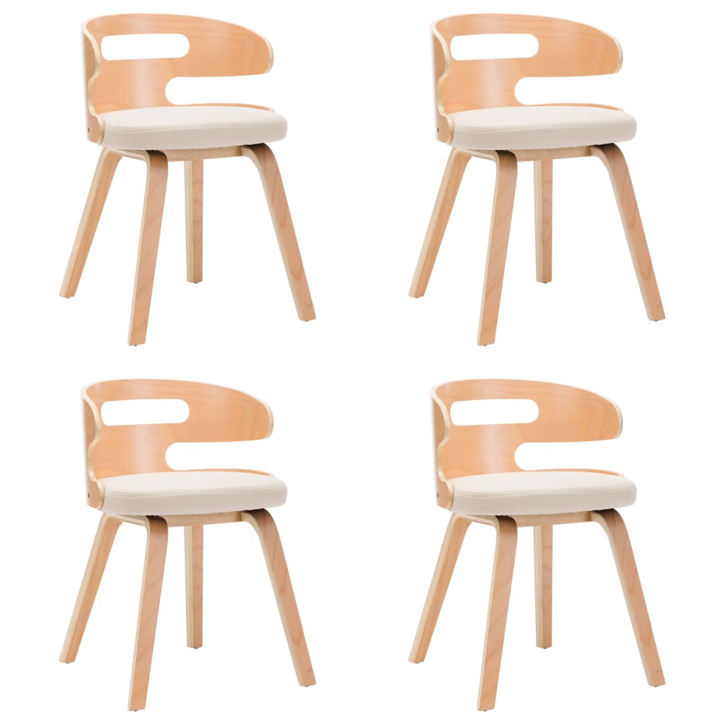 Chaises de salle à manger 6 pcs bois courbé simili cuir