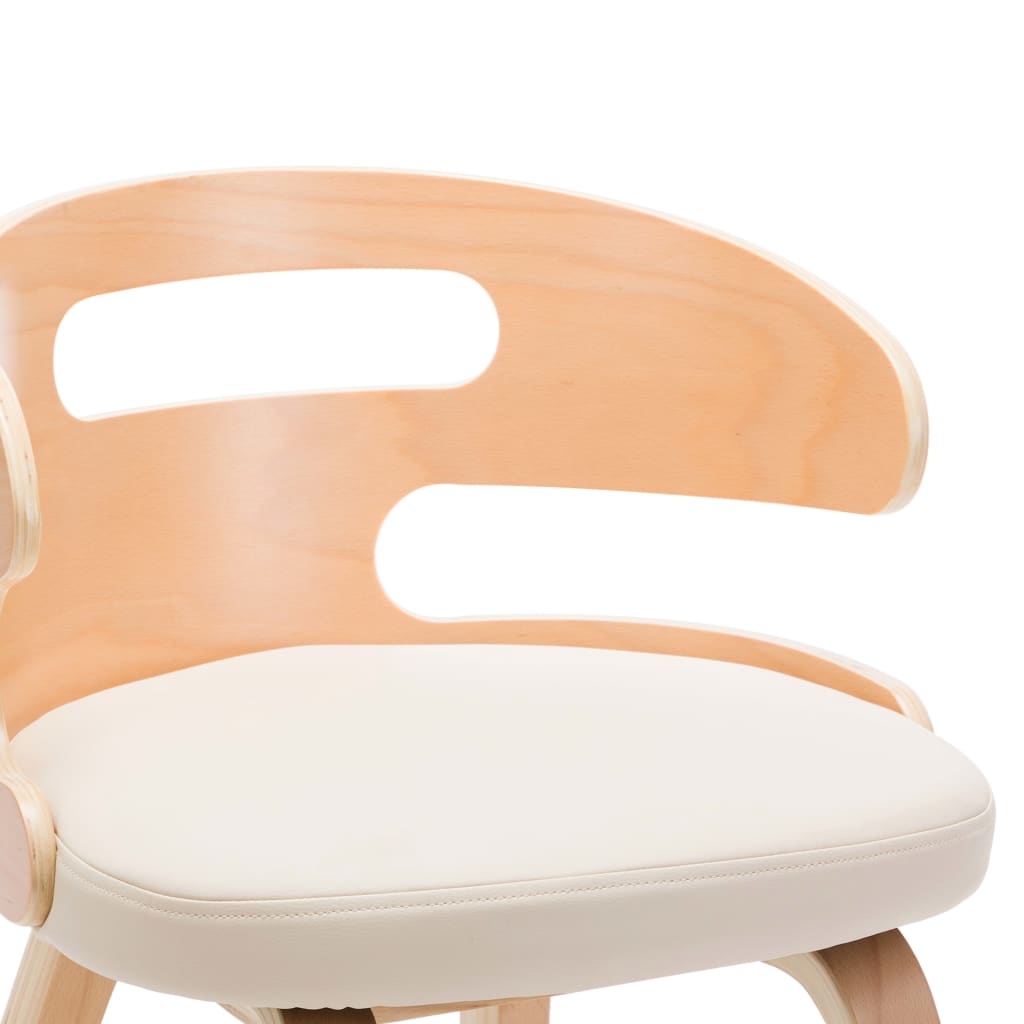 Eetkamerstoelen 2 st gebogen hout kunstleer