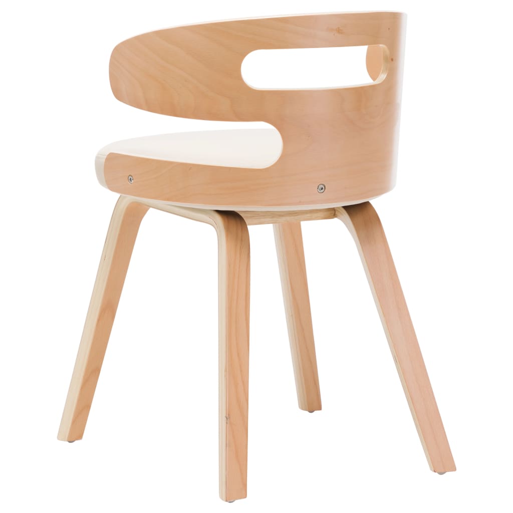 Eetkamerstoelen 2 st gebogen hout kunstleer