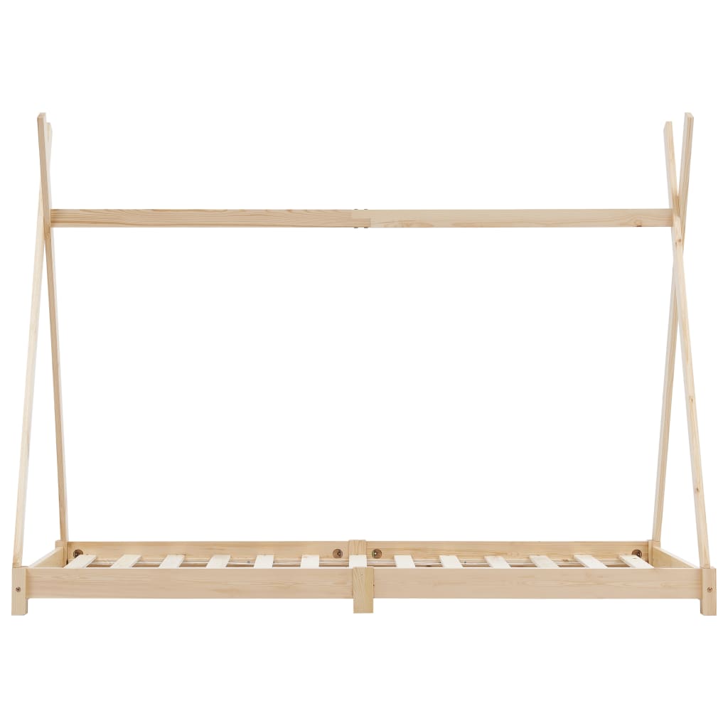 Kinderbedframe massief grenenhout 80x160 cm