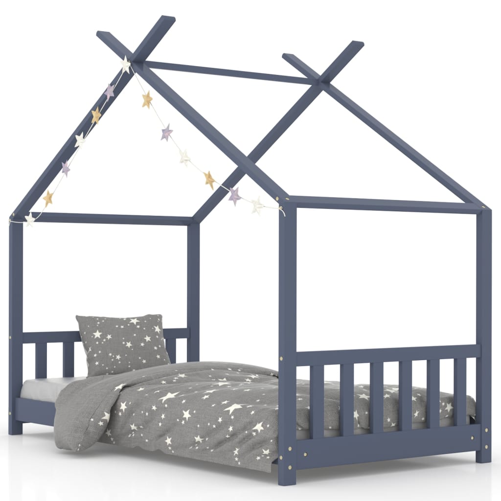 Kinderbedframe massief grenenhout 70x140 cm