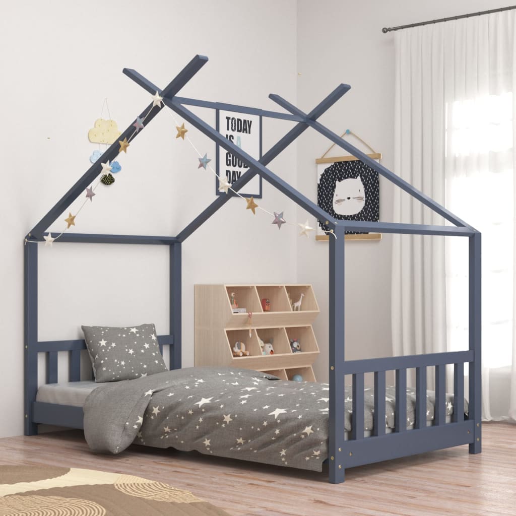 Kinderbedframe massief grenenhout 70x140 cm