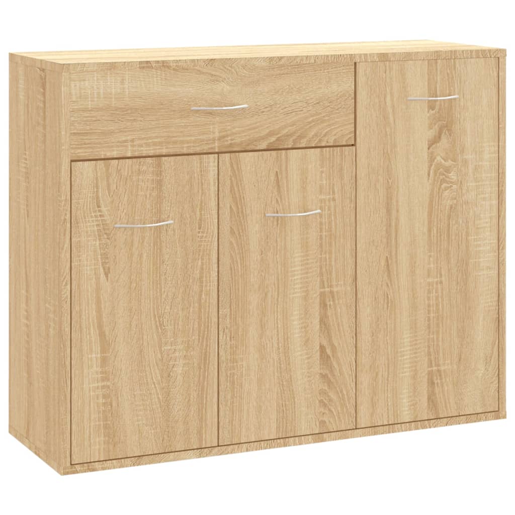 Dressoir 88x30x70 cm bewerkt hout eikenkleurig