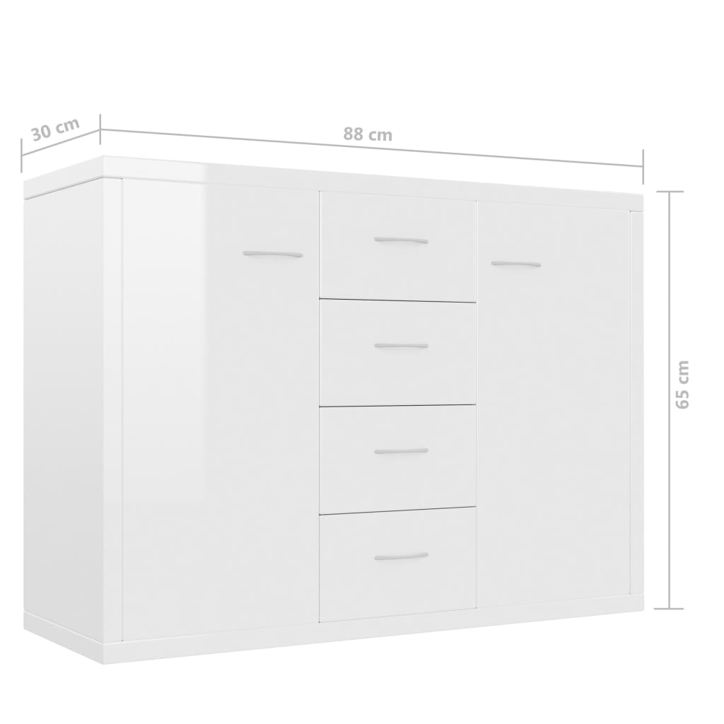 Dressoir 88x30x65 cm bewerkt hout