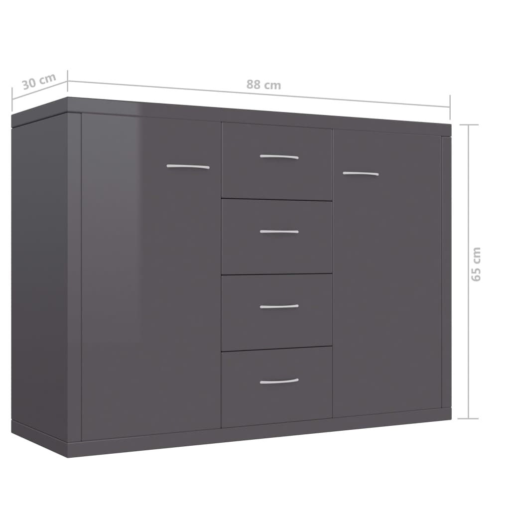 Dressoir 88x30x65 cm bewerkt hout