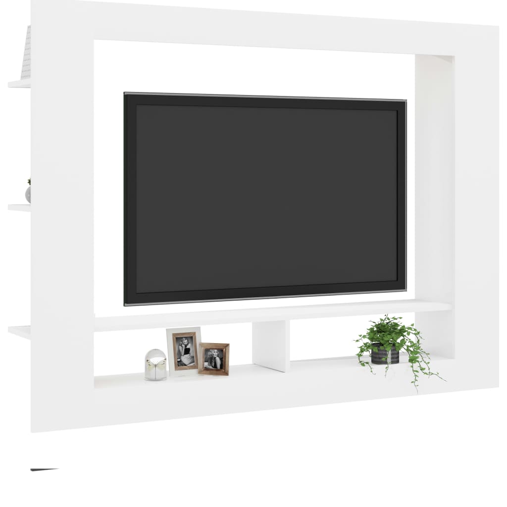 Meuble TV 152x22x113 cm ouvré en bois couleur chêne