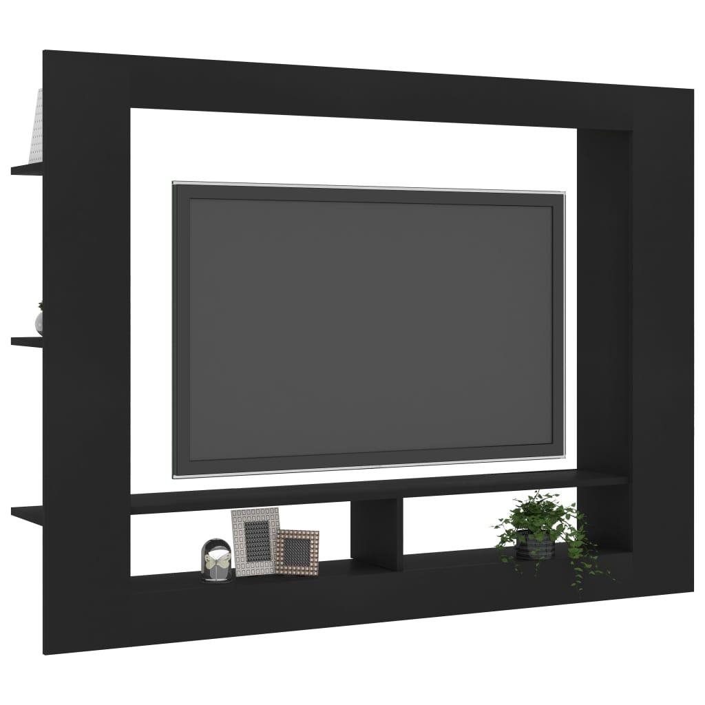 Meuble TV 152x22x113 cm en bois travaillé