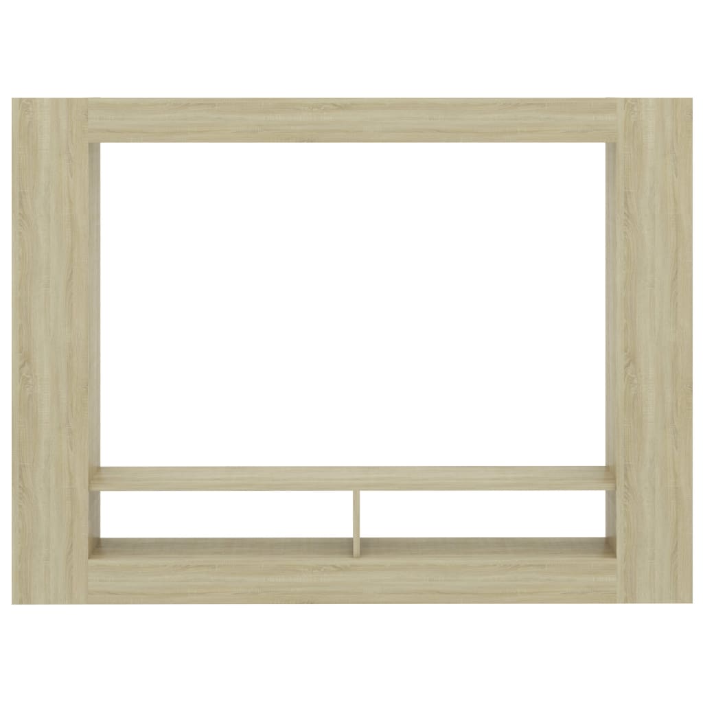 Meuble TV 152x22x113 cm ouvré en bois couleur chêne